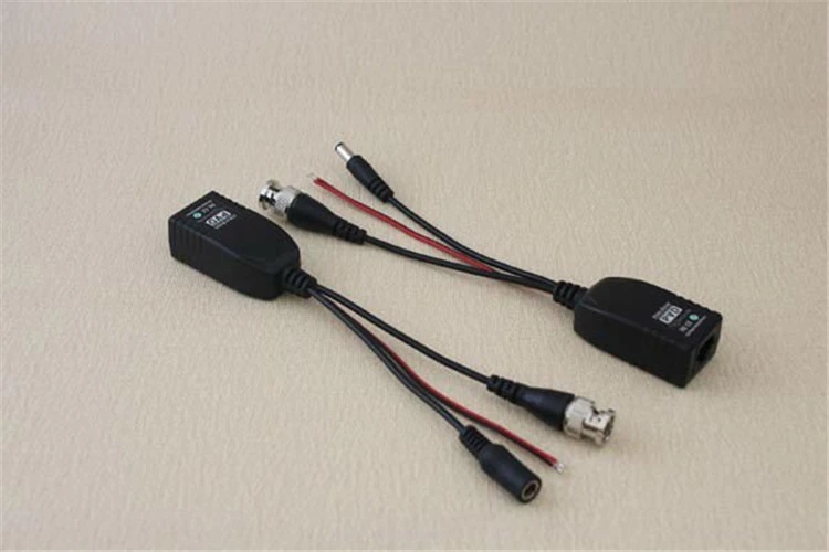 3 in 1 design single channel HD audio video power balun compatible with 5MP camera HY-2001A-HD