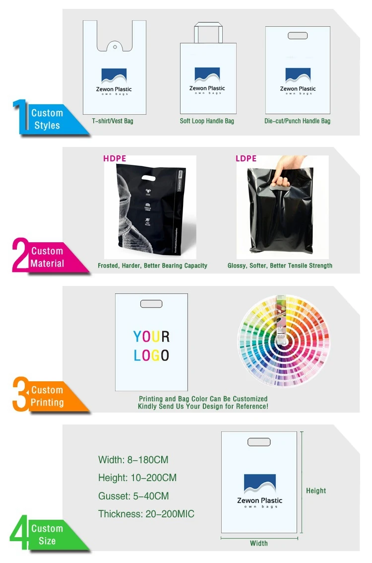 Plastic Bag With Logo Print