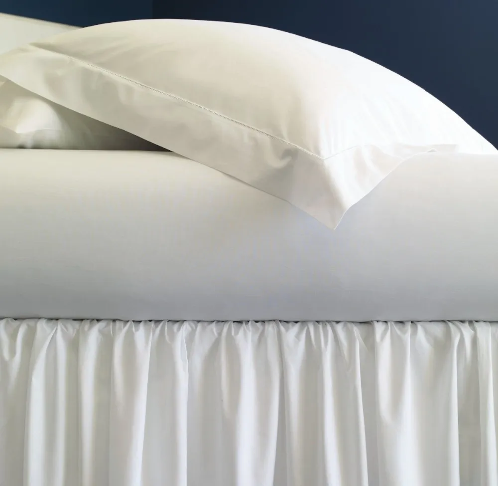 50 Cotton 50 Polyester White Bed Sheets Set For Hotels And Hospitals