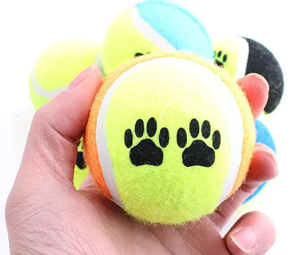 best sells footprints color pets tennis ball