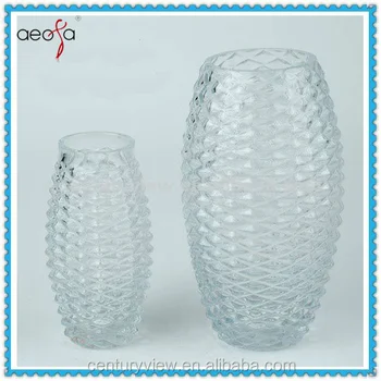 Two Size Cheap Clear Single Oval Shaped Bubble Glass Vases Buy