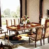 M63 Luxury italian antique baroque wooden dining table set