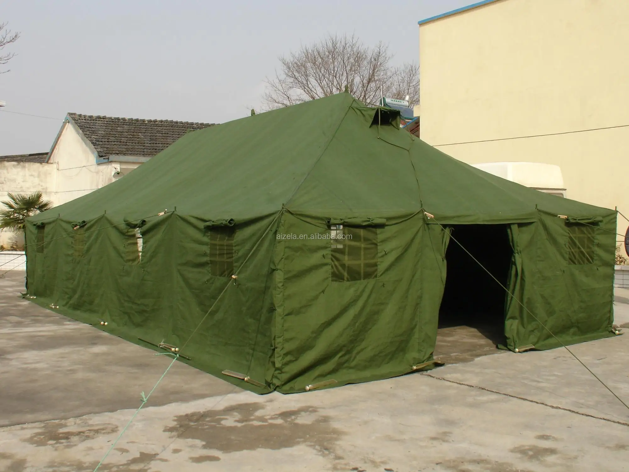 Automatic Tent Military Cotton Canvas Tent Waterproof Emergency Tent