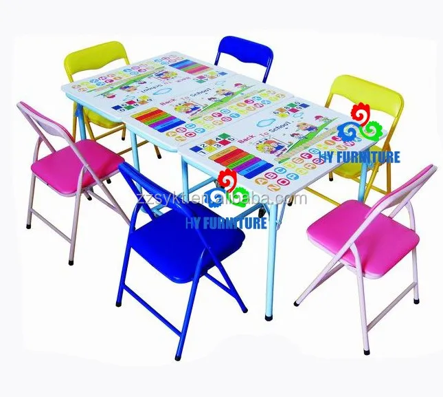 small children's folding table and chairs