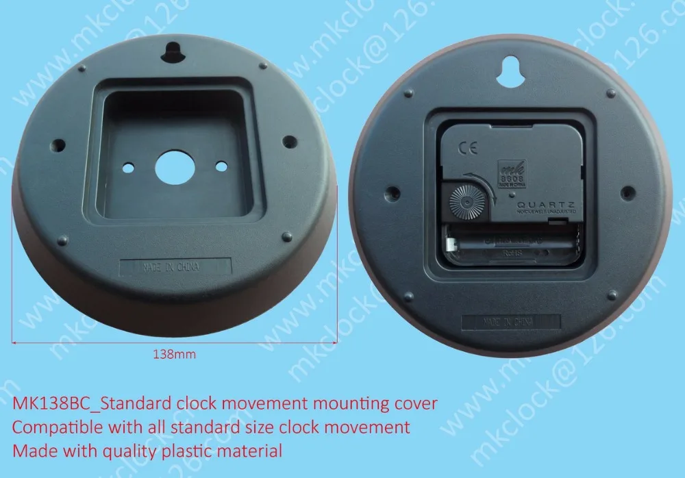138mm Wall Clock Mounting Cover Quartz Clock Movement Back Cover Clock