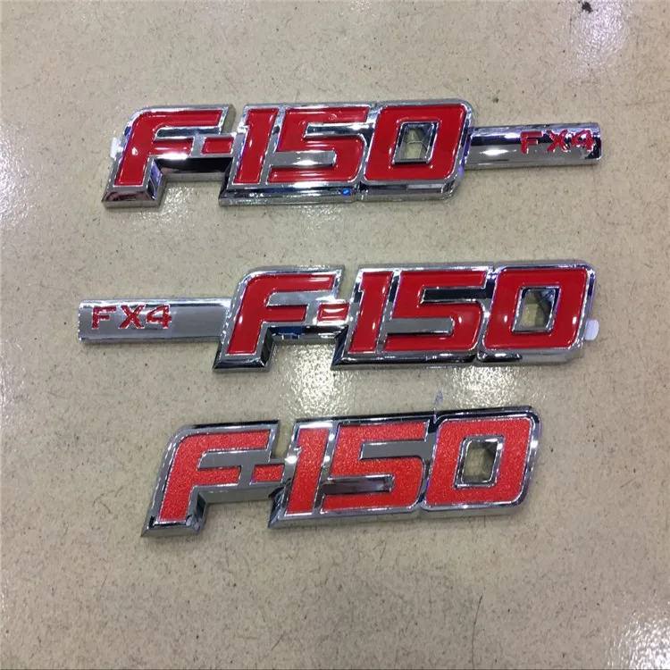 Abs F 150 Fx4 Side Fender Emblem Badge Logo Sticker For F150 Ranger Buy Abs Chrome Red F 150 8269