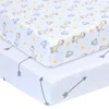Printable 100% Organic Cotton Printable Baby Fitted Crib Sheet, Baby Crib Fitted Sheet