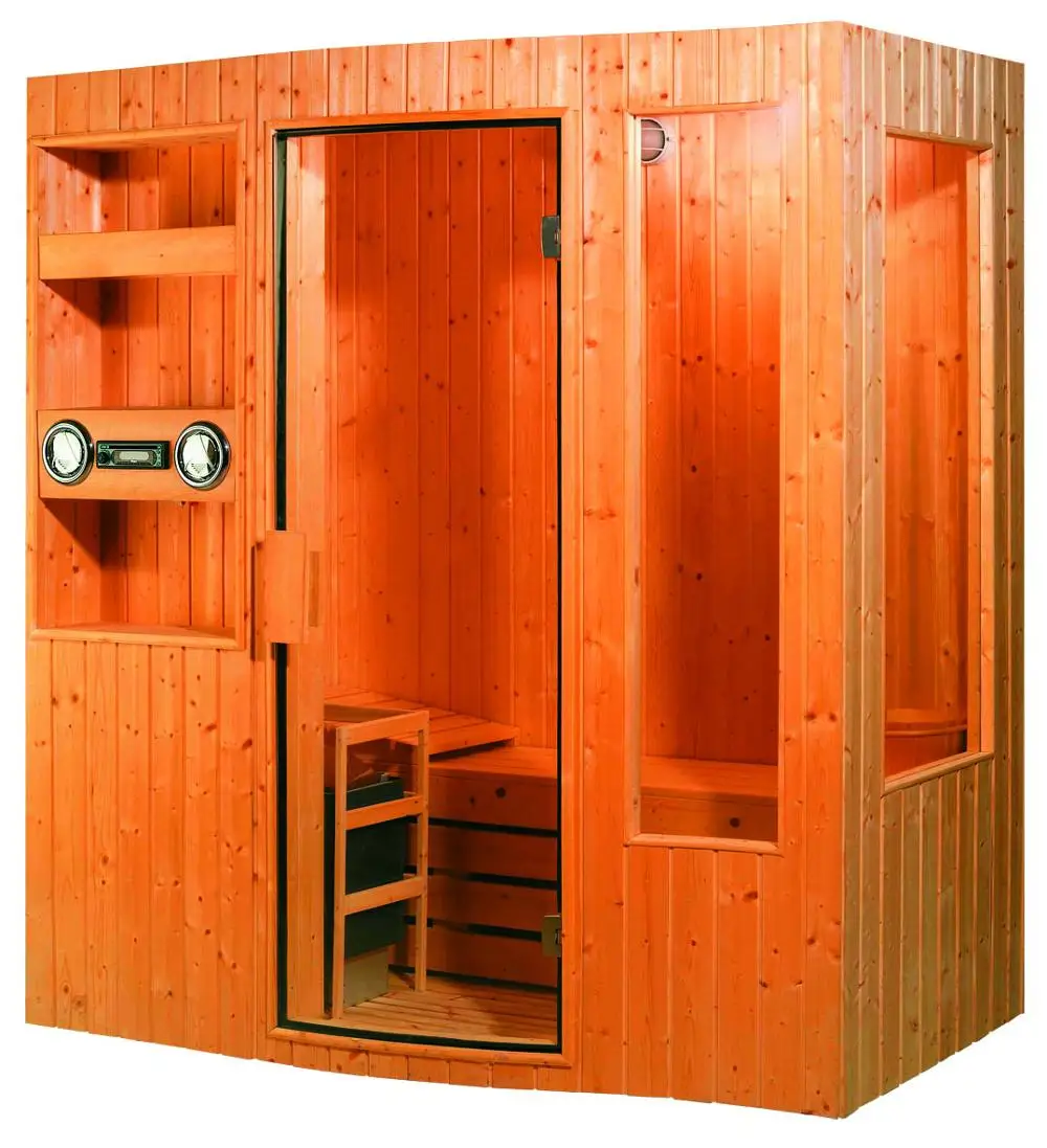 Sunrans Finland Wood 3-4 People Outdoor Sauna Steam Room With Stove ...