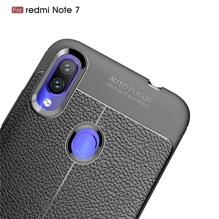 Hot Sell Litchi pattern Soft Tpu case for Redmi Note 7
