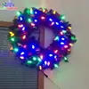 Xmas decorative holiday lights LED Christmas green garland and wreath