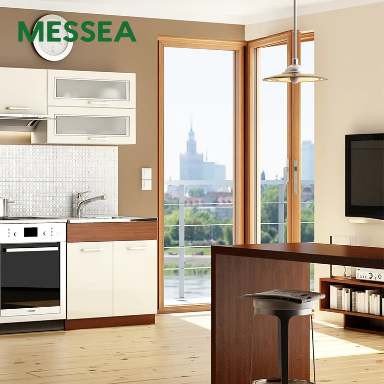 Внешние входные двери из стекловолокна Alumminum Wood Casement MGW118