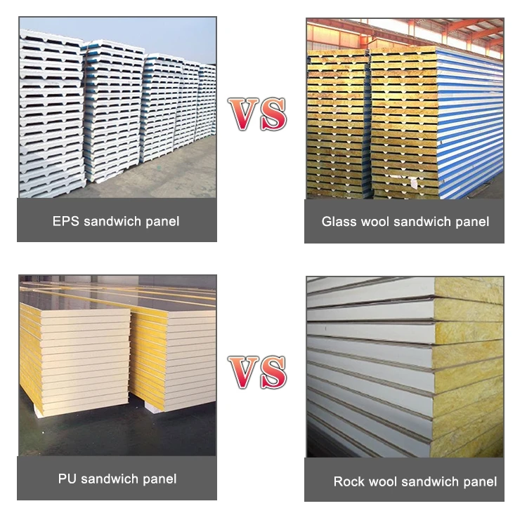 75MM thickness wall and roof EPS sandwich panel for steel building