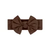 2019 New Wholesale Hot Plain knitted bow headband ,messy baby girls bow headband