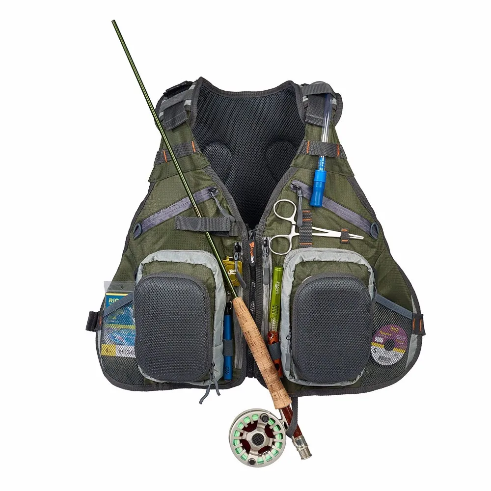 Ripstop Nylon Fly Fishing Backpack And Vest Combo With 1.5 Liter ...