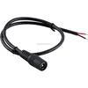 DC Power Jack Adapter Plug Female Pigtails 5.5mm x 2.1mm for LED Strip Light, CCTV Security Camera, DVR