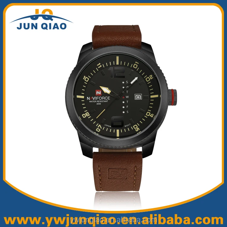 
2016 Watches Men Leather Wrist Military Men Quartz Hour Date Clock Man Casual Sports Watch Brand NAVIFORCE Relogio Masculino NEW 