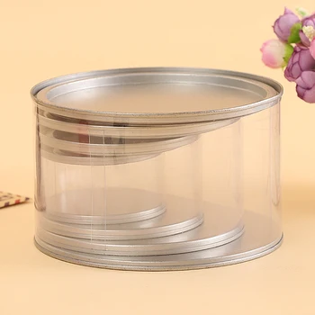 Small Clear Wedding Decorative Cake Plastic Tin Boxes For Gifts