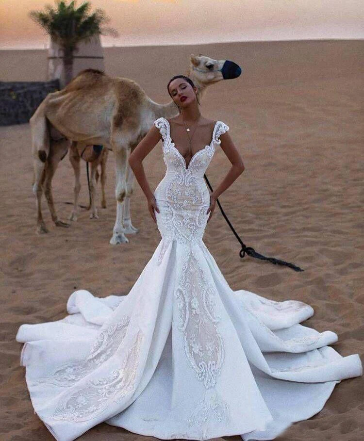 modest mermaid wedding dresses