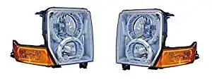 06 07 08 09 10 Jeep Commander Headlight Headlamp (With Halogen Bulbs) Pair Set Both Driver and Passenger