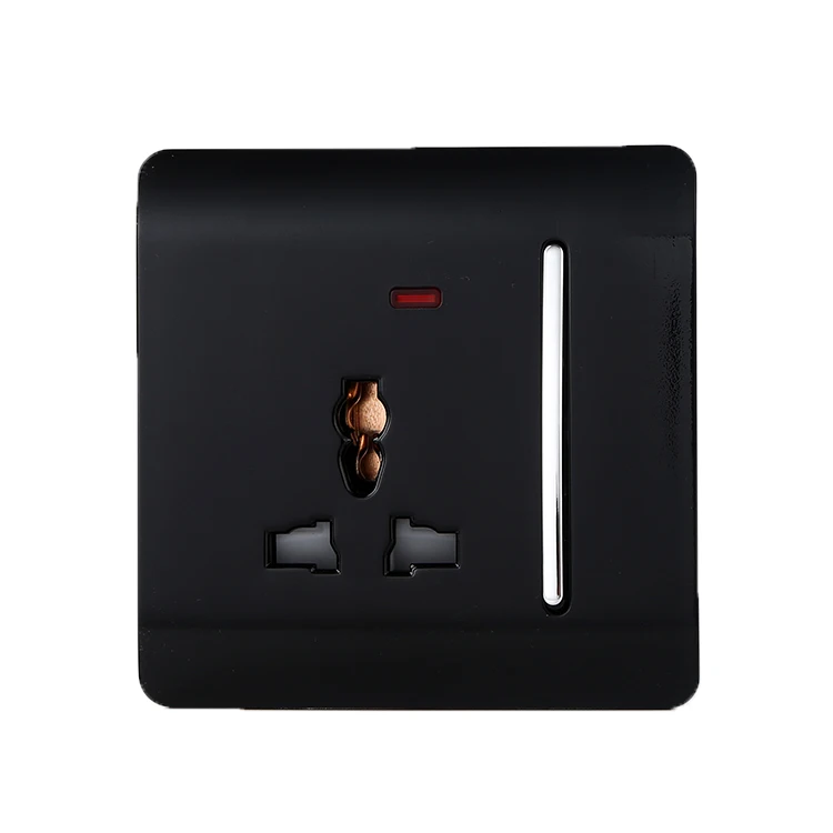 China supplier black multi functional dimmer wall switch with indicator light