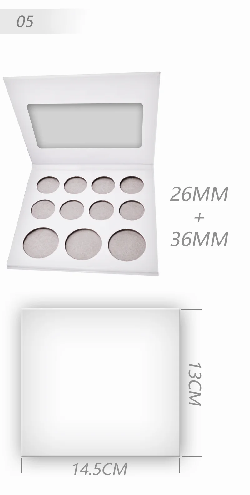  Empty Makeup Palette Cardboard Eyeshadow Palette Cosmetics 26mm round pans palette