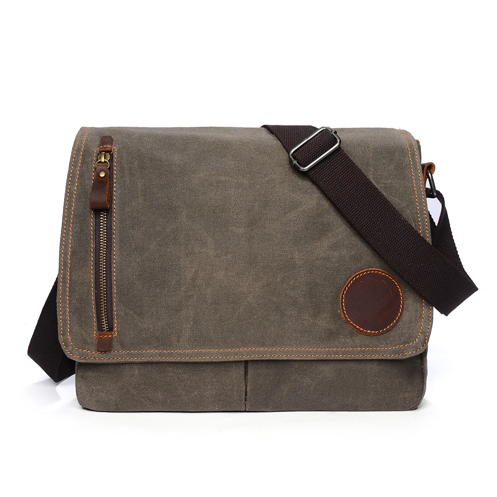 MEMIND One Shoulder Canvas Backpack Men Washed Canvas Crossbody Bag Shoulder Bag Travel Business Bag