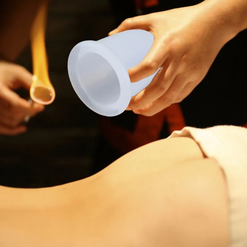 定制按摩硅胶拔罐套装批发