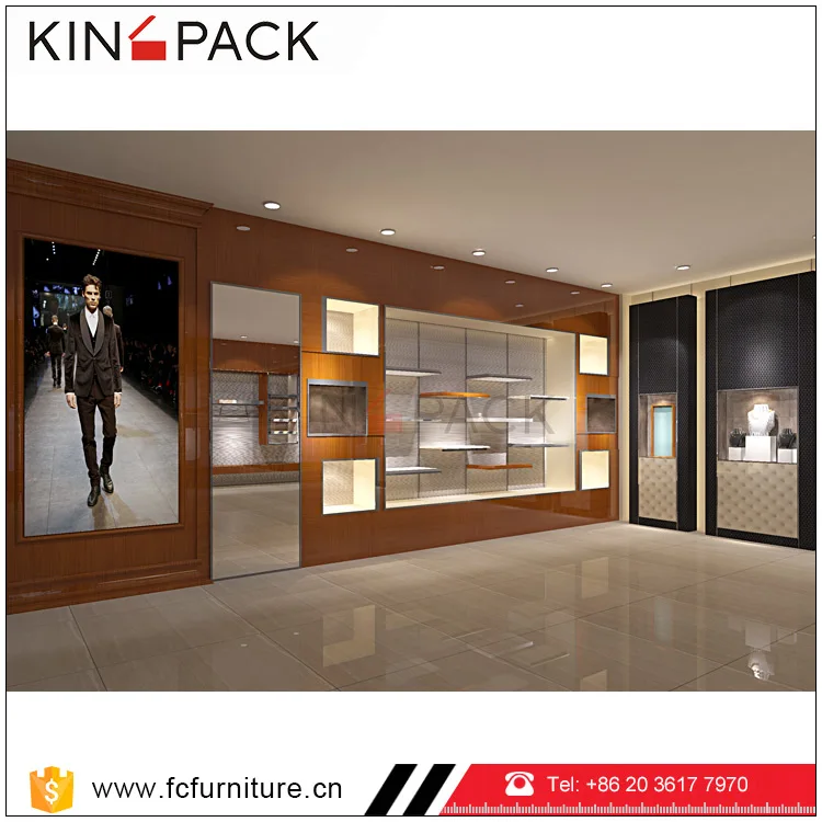 High End Men's Garment Rack Clothing Store Furniture For Retail Garment Shop Decoration Interior