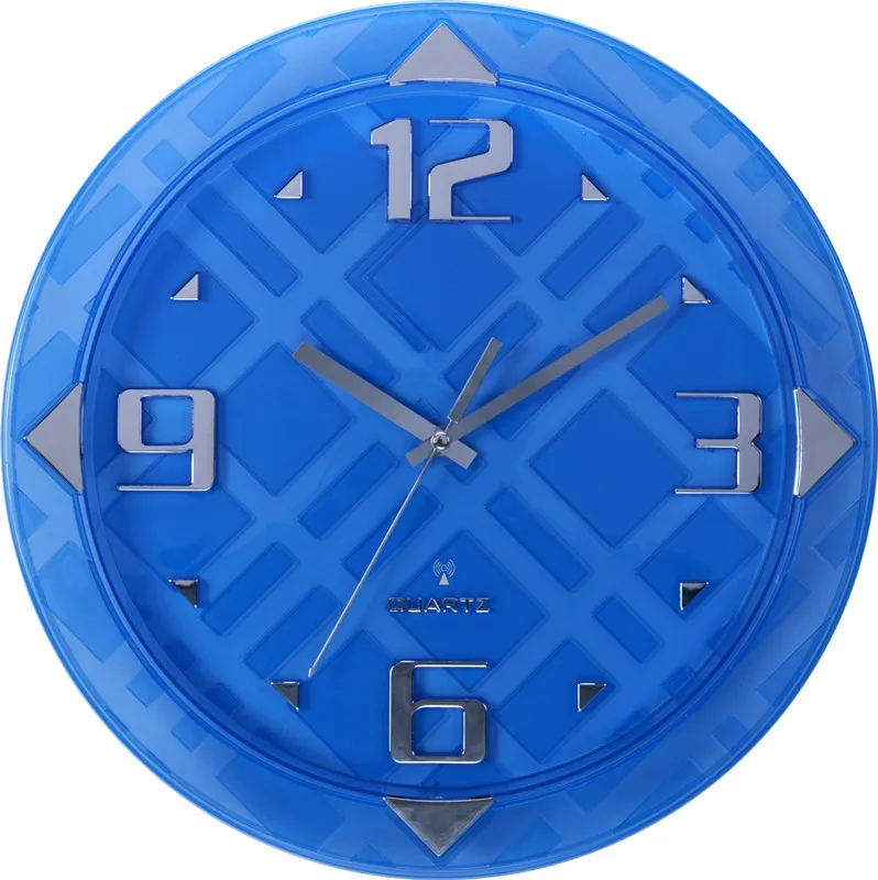 Plastic Radio Controlled Wall Mounted Clock Silent Luminous 3d Rc Wall