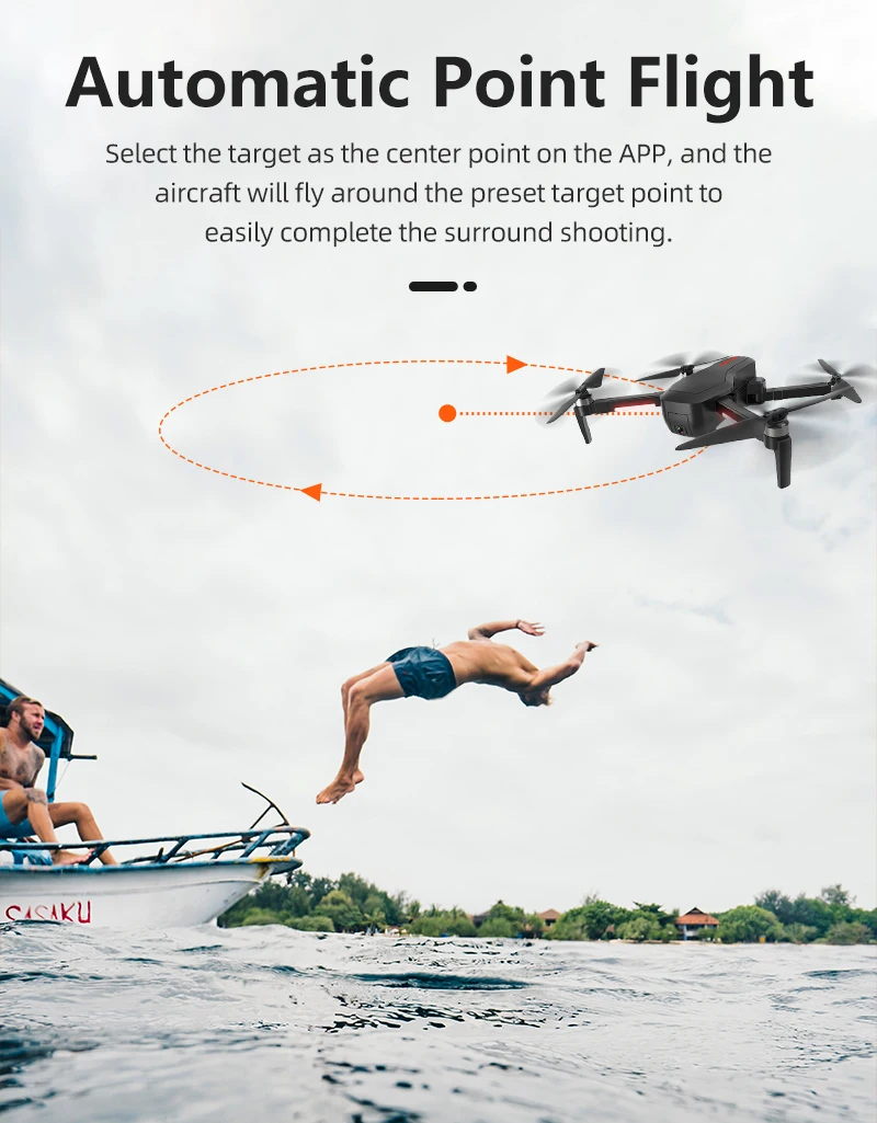 Global Drone Gw198 Professional Fpv Brushless Drone Camera 1080p Follow