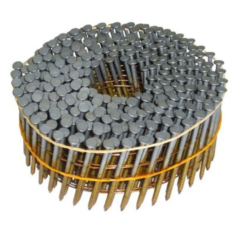 Sunwell 15 Degree Round Head Coil Nails 1 1 4 X 0.120 Eg Golden Wire