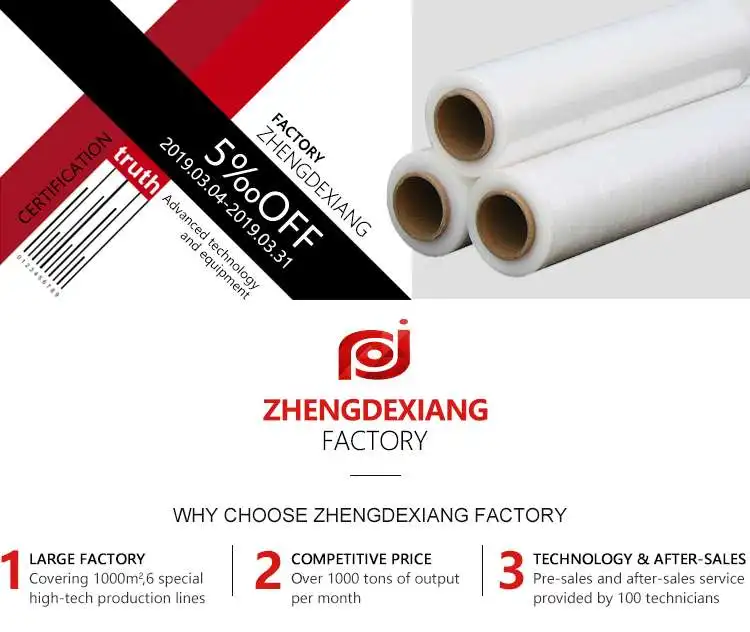 Hand Stretch Film Shrink Wrap 18"x 1500 Ft Shipping Clear Plastic Wrap