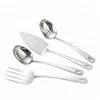 Food grade 430 stainless steel large serving spoon and fork with long handle