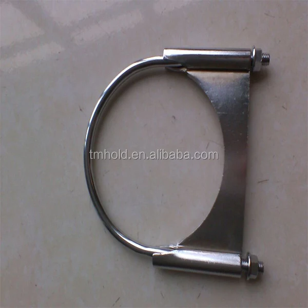 2 1/2" U Bolt Clamp 2.5" Saddle Style Heavy Duty Metal Flat Band