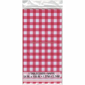 en plastique rouge et blanc À carreaux nappes-6 pc-pique-nique table