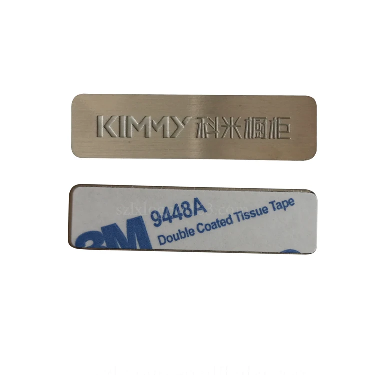 Custom Stainless Steel Stickers Metal Engraved Stamping Metal Logo