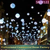 Custom commercial cross stree LED ball decoration for new year decoration