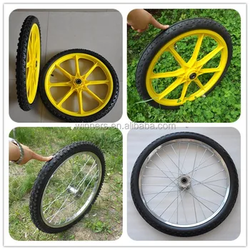 20 Inch Solid Polyurethane And Pneumatic Rubber Garden Cart Wheels