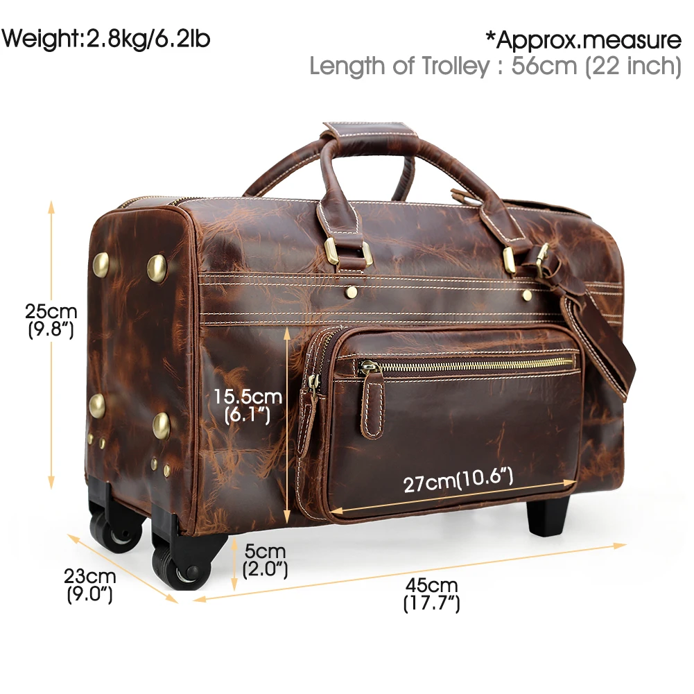 leather trolly bag