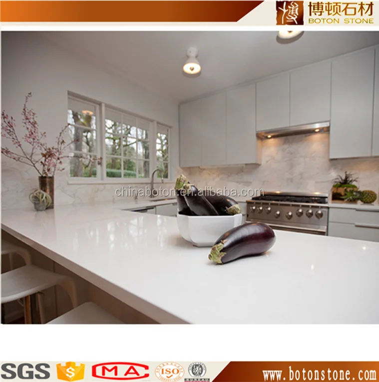 Precut White Quartz Kitchen Countertop Quartz Stone Counter Tops