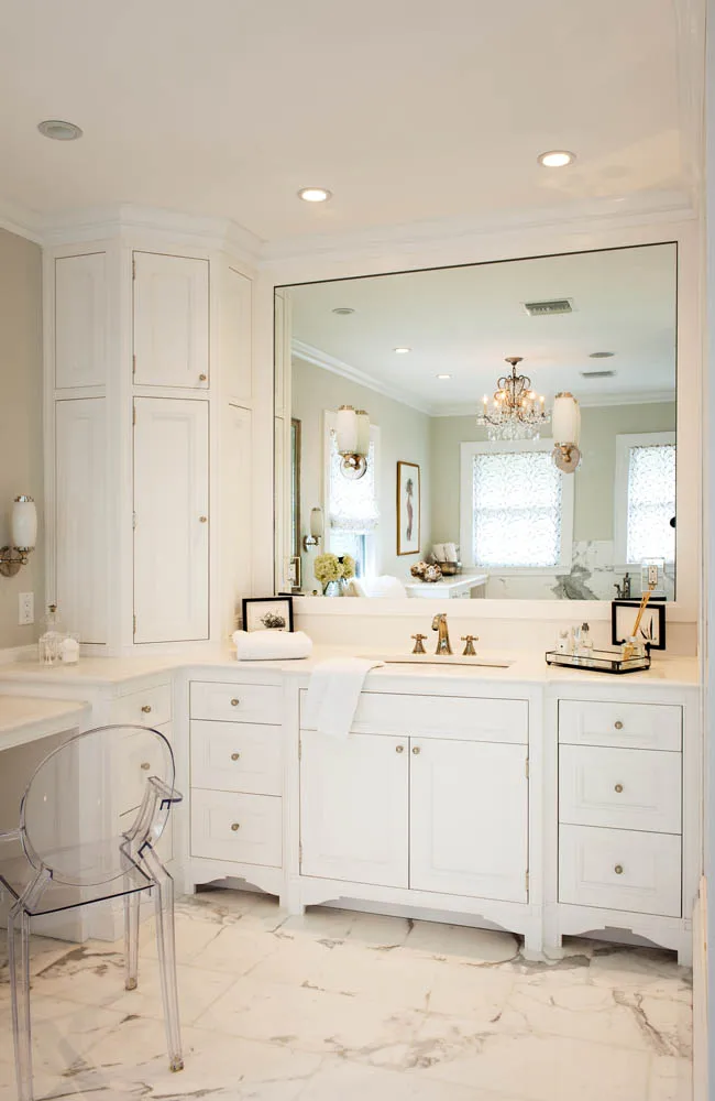 Customized vanity for villa, New design bathroom mirror cabinet