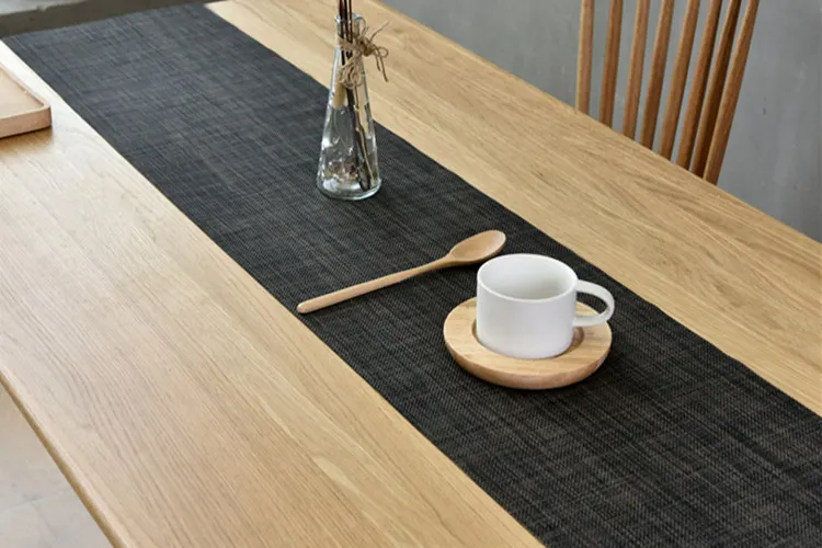 Nordic custom Japanese table runner solid color pvc rectangular insulation coffee table pad tablecloth modern minimalist