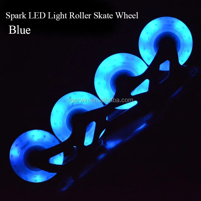 Inline Skate Led Light Wheel With 52pcs Sparks 72*24mm 76*24mm 80*24mm