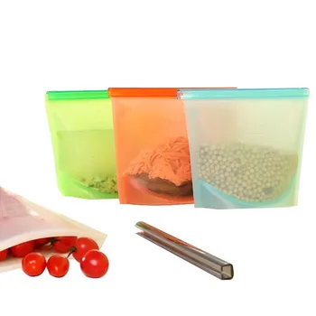 Custom Logo Reusable Silicone Food Vacuum Storage Preservation Freezer Bag Product On