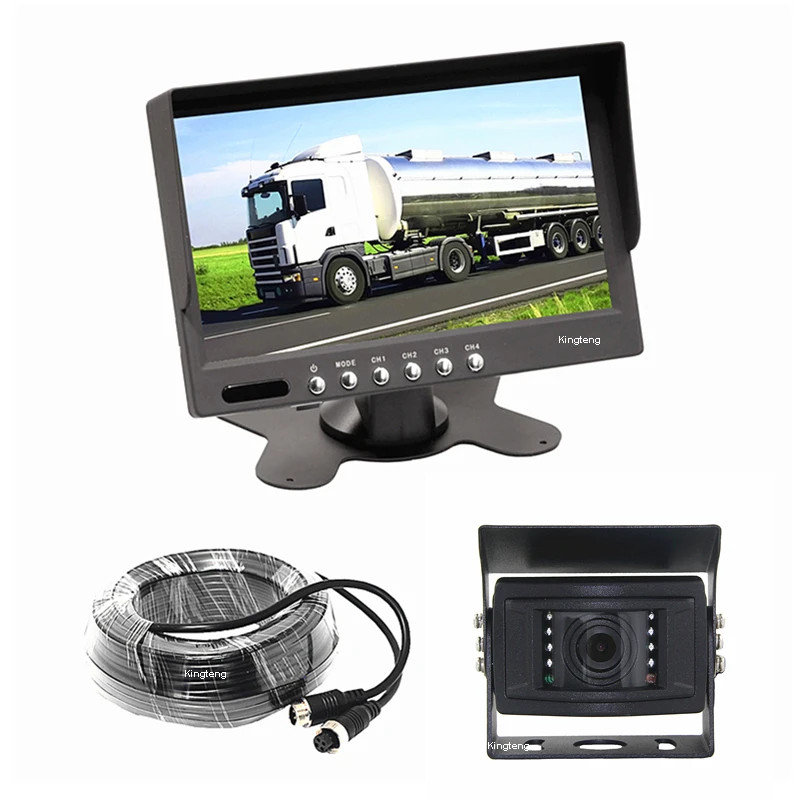 Dual Display Reversing Camera Car 7 Inch Tft Lcd Car Monitor For Trucks