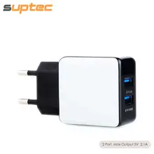 5V 2A Universal EU Plug Travel Portable Adapter Wall 2 Port Dual USB Charger Smart Fast Quick Charge for iPhone Samsung Tablet