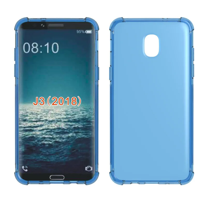 Transparent Shockproof soft Tpu cover case For Samsung Galaxy J3 2018