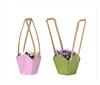 Portable Irregular Shape Flower Paper Packaging Box with Handle