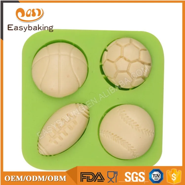 ES-6308 Promotional sport series silicone cake decorating molds fondant tools