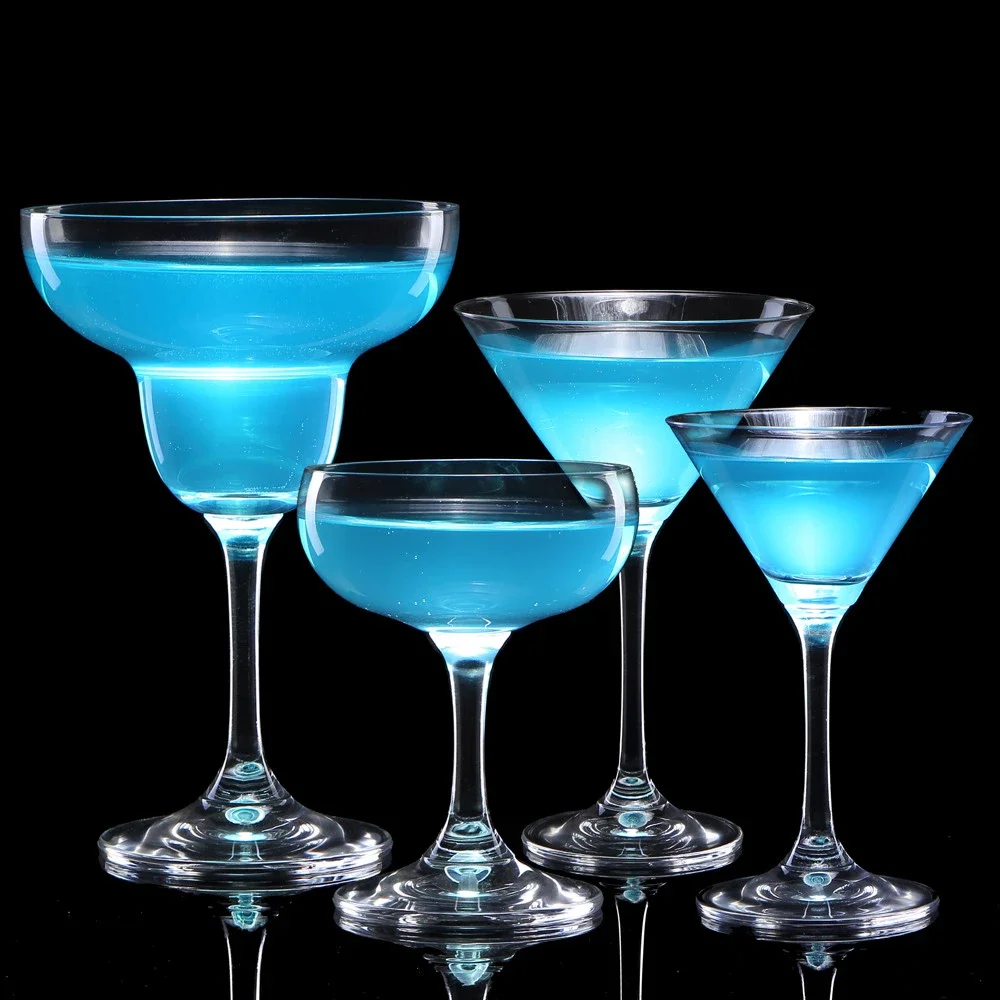 triangle clear wide mouth cocktail glass margarita